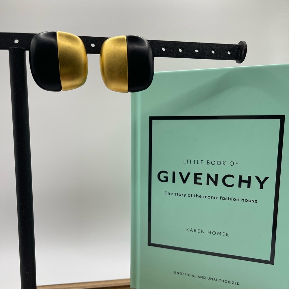 Givenchy Black and Gold Earrings
